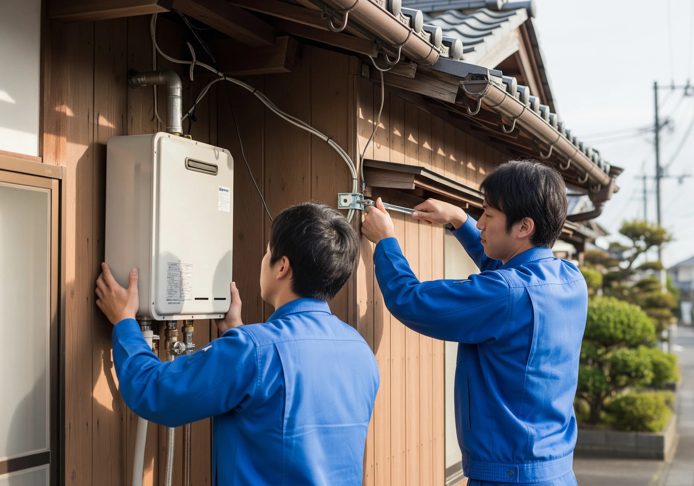 給湯器の取付・修理作業